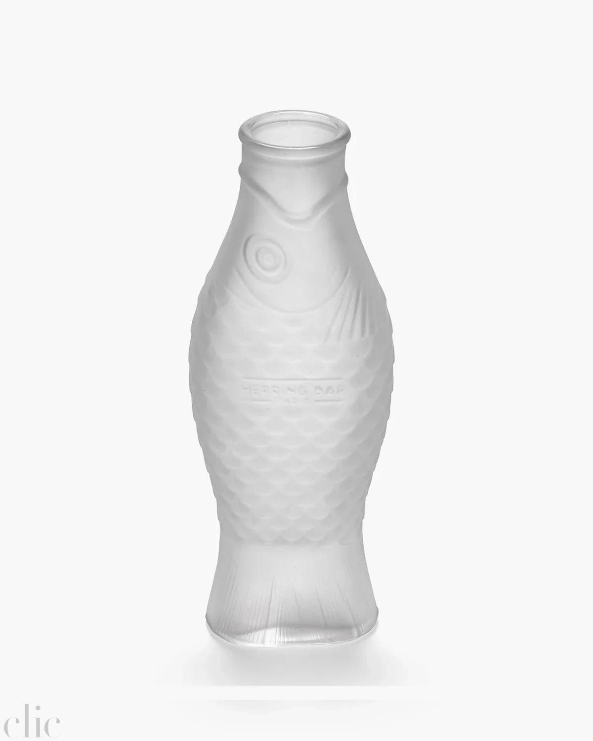 Fish & Fish Carafe in Frosted White
