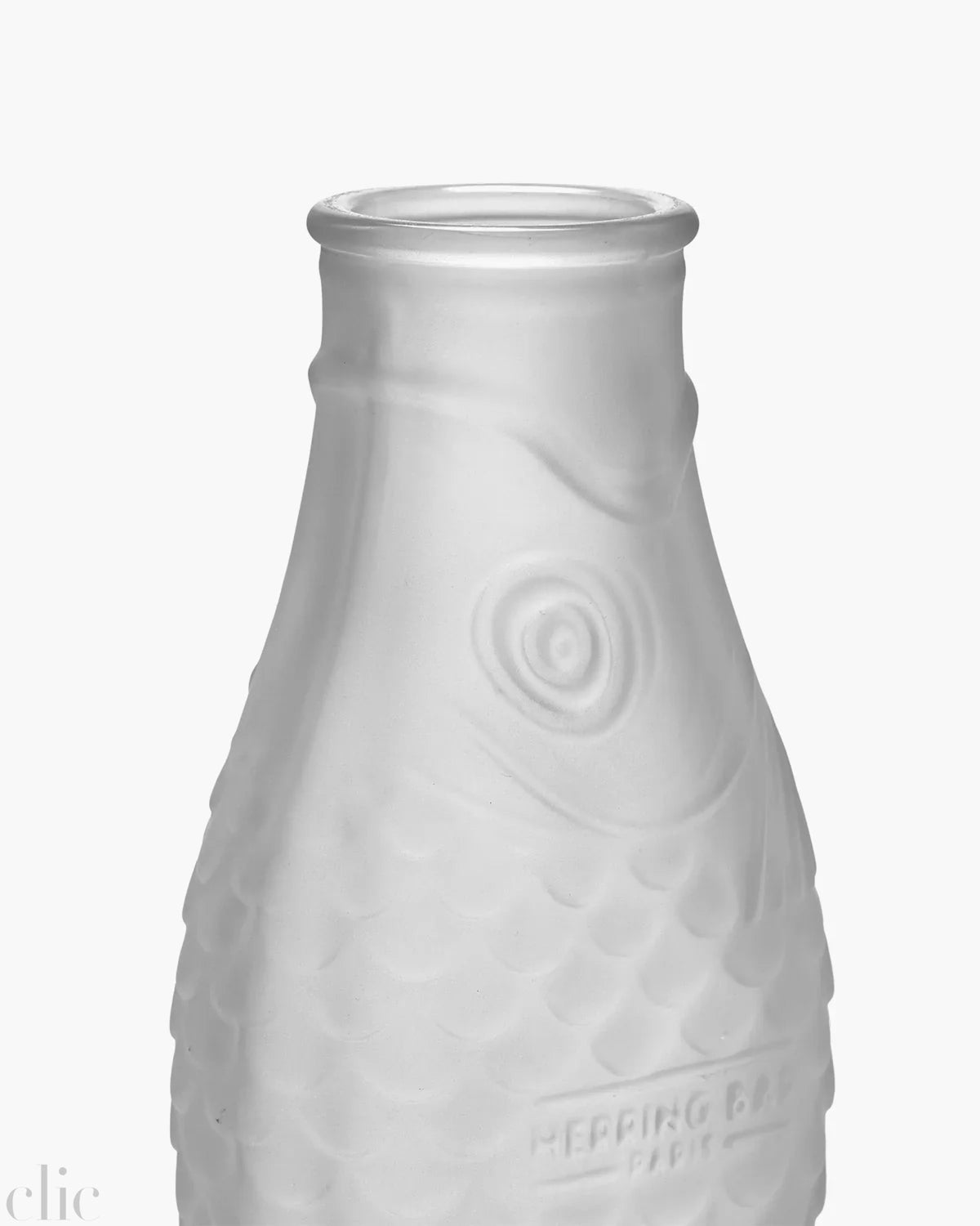 Fish & Fish Carafe in Frosted White