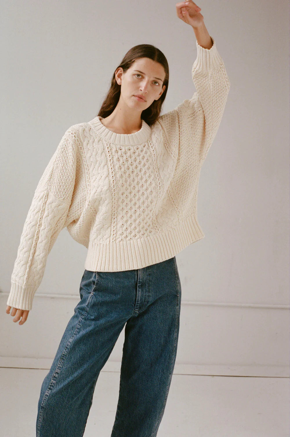 Fisherman Sweater in Natural, from Shaina Mote