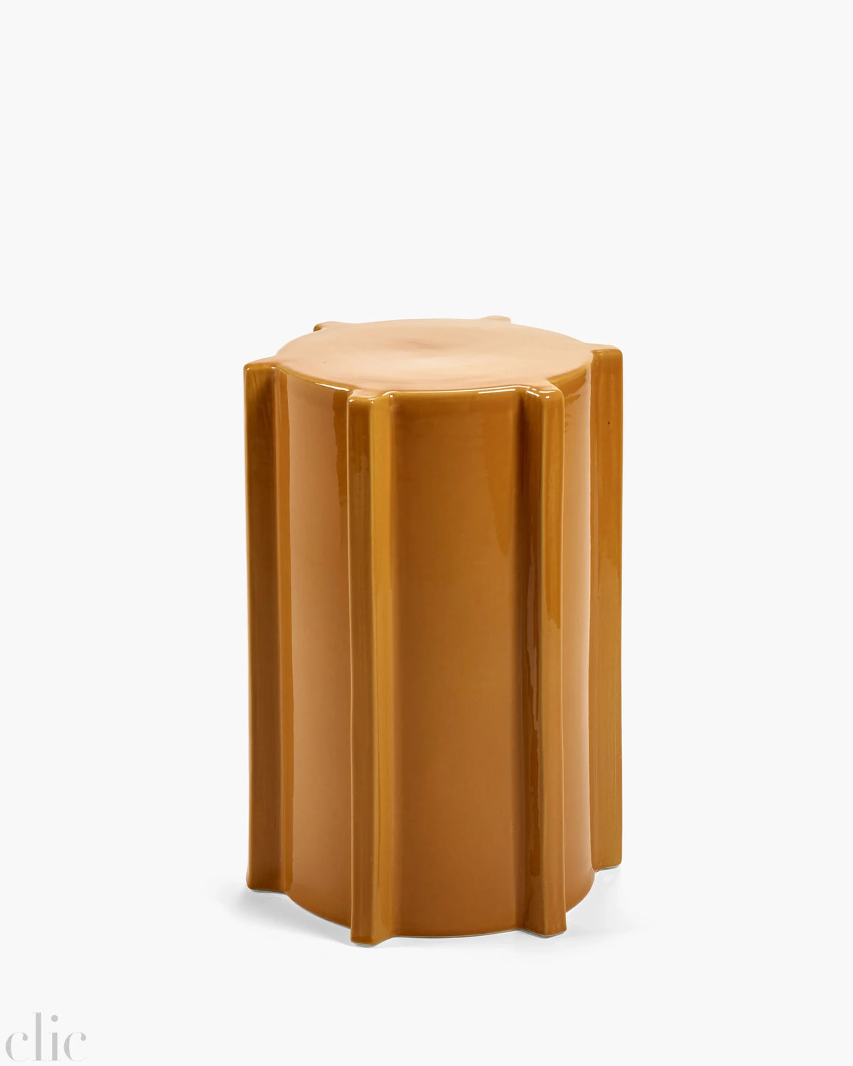 Side Table in Ocher Geometrical