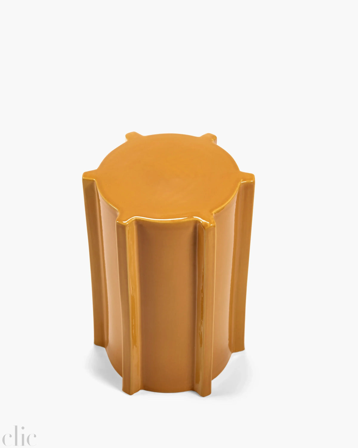 Side Table in Ocher Geometrical