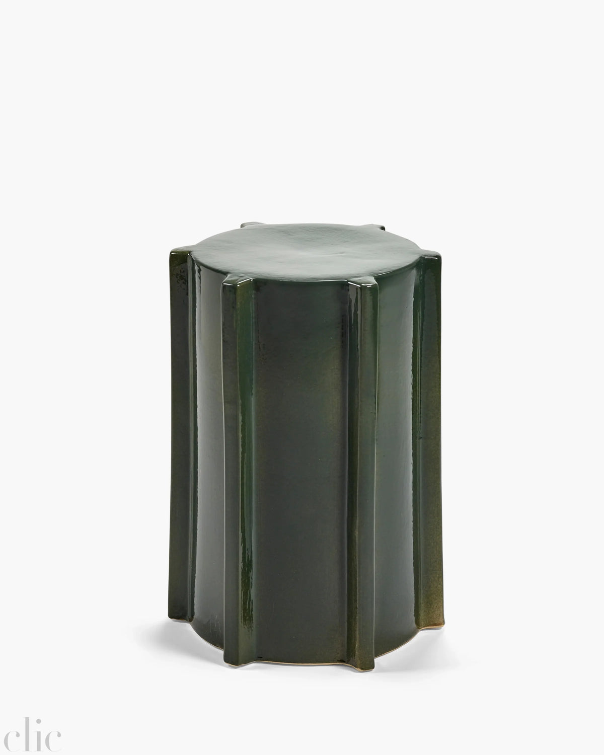 Side Table in Dark Green