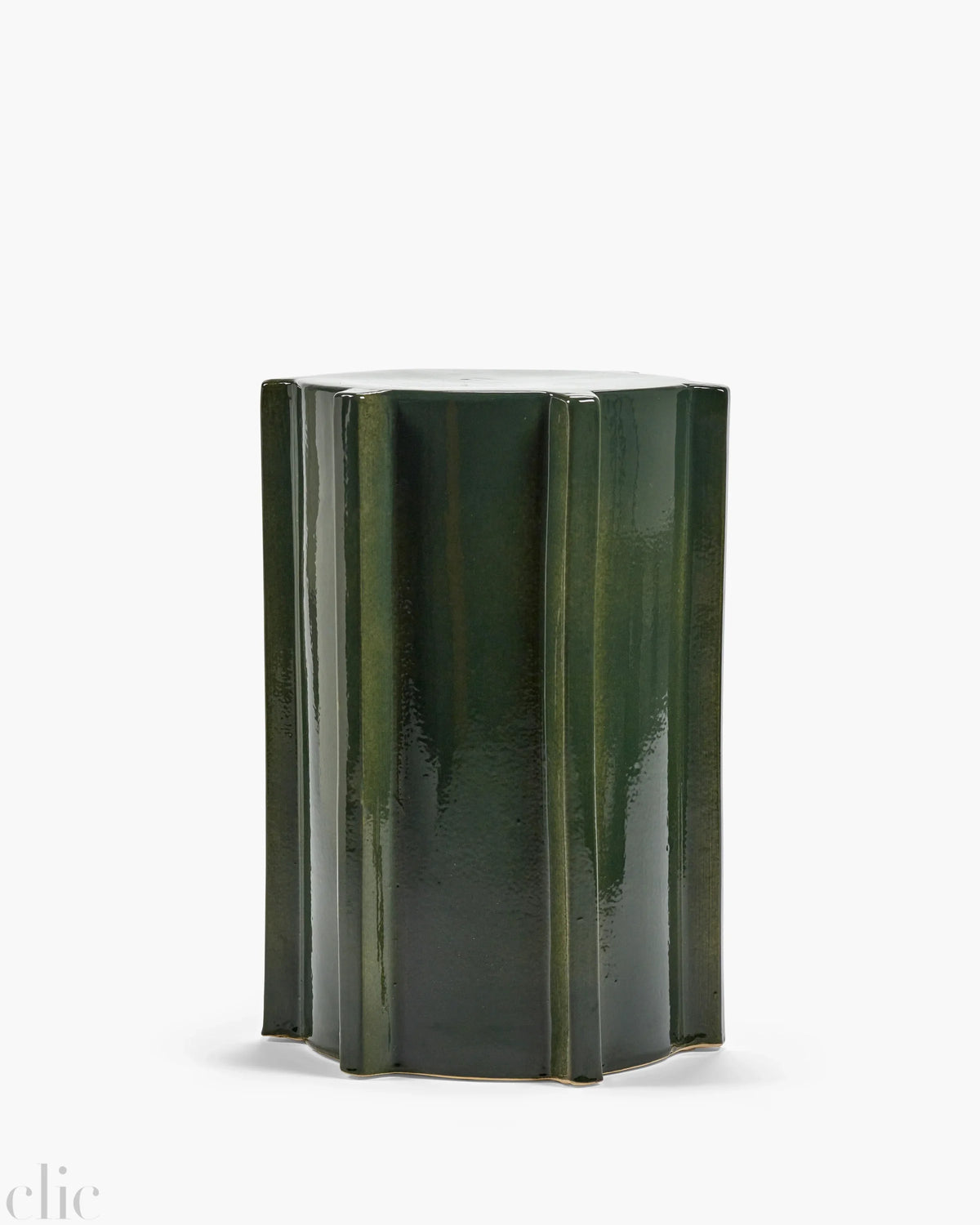 Side Table in Dark Green