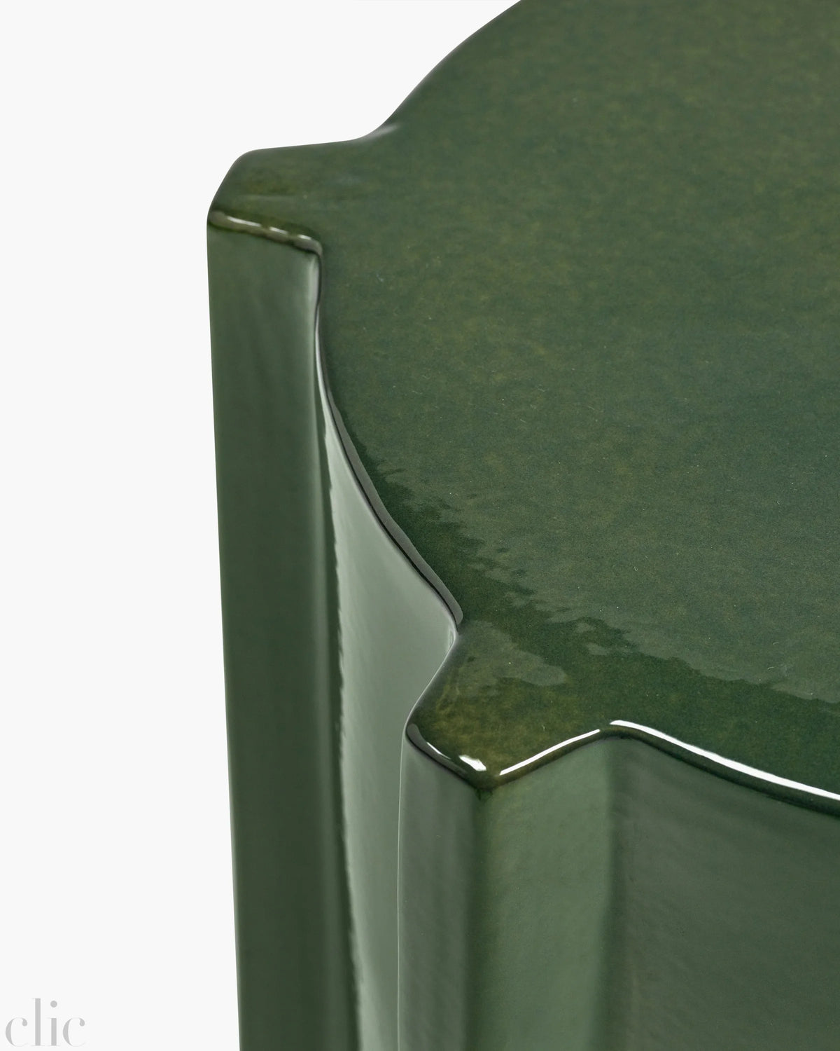 Side Table in Dark Green