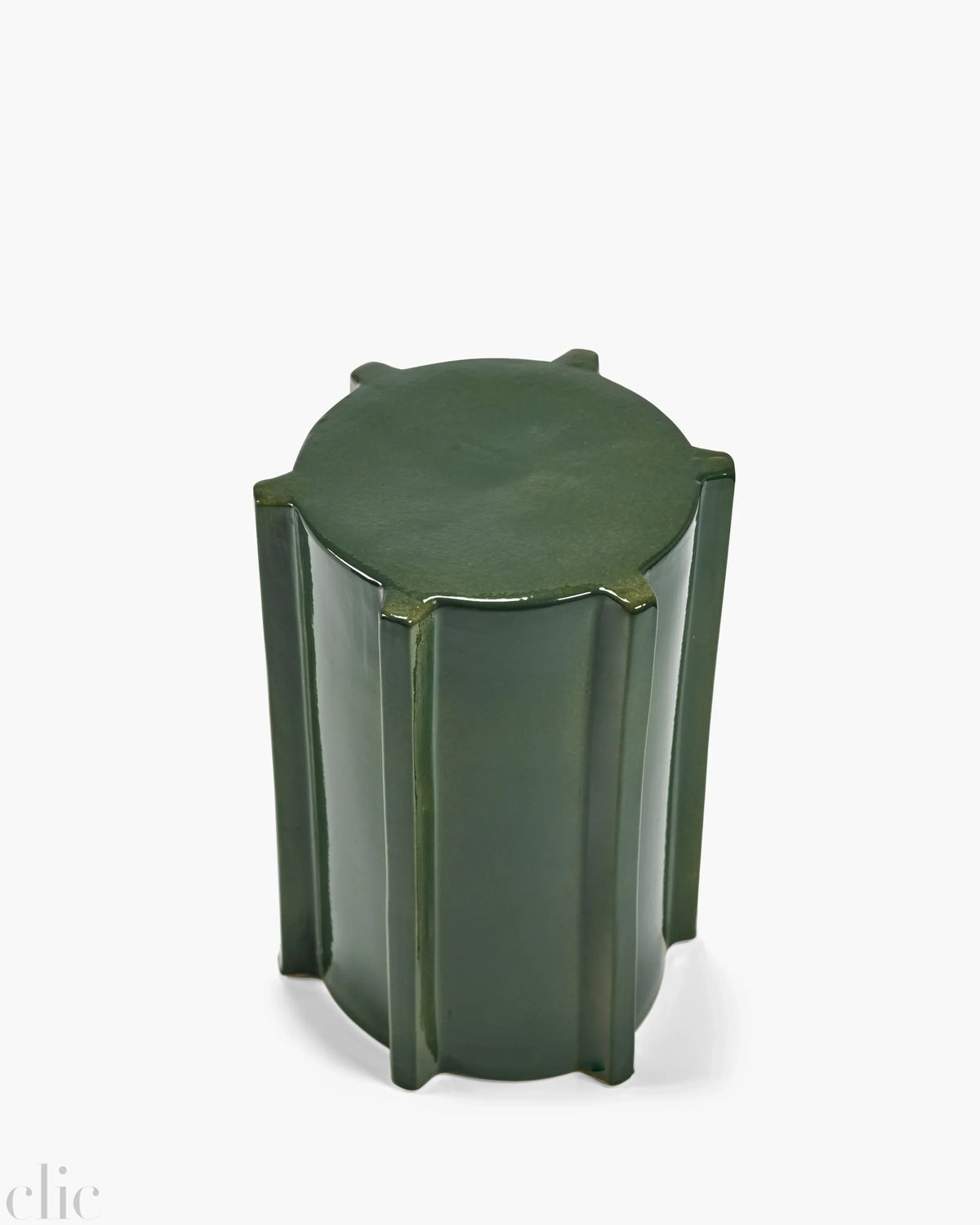 Side Table in Dark Green