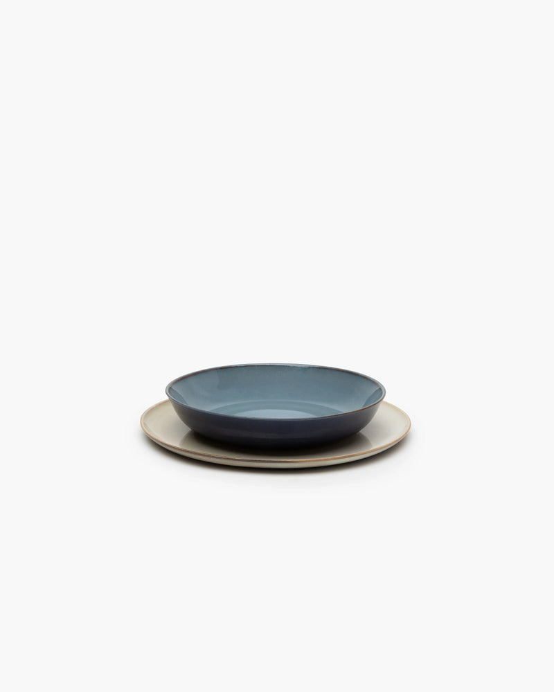 Small Deep Plate in Smoky Blue, from Serax