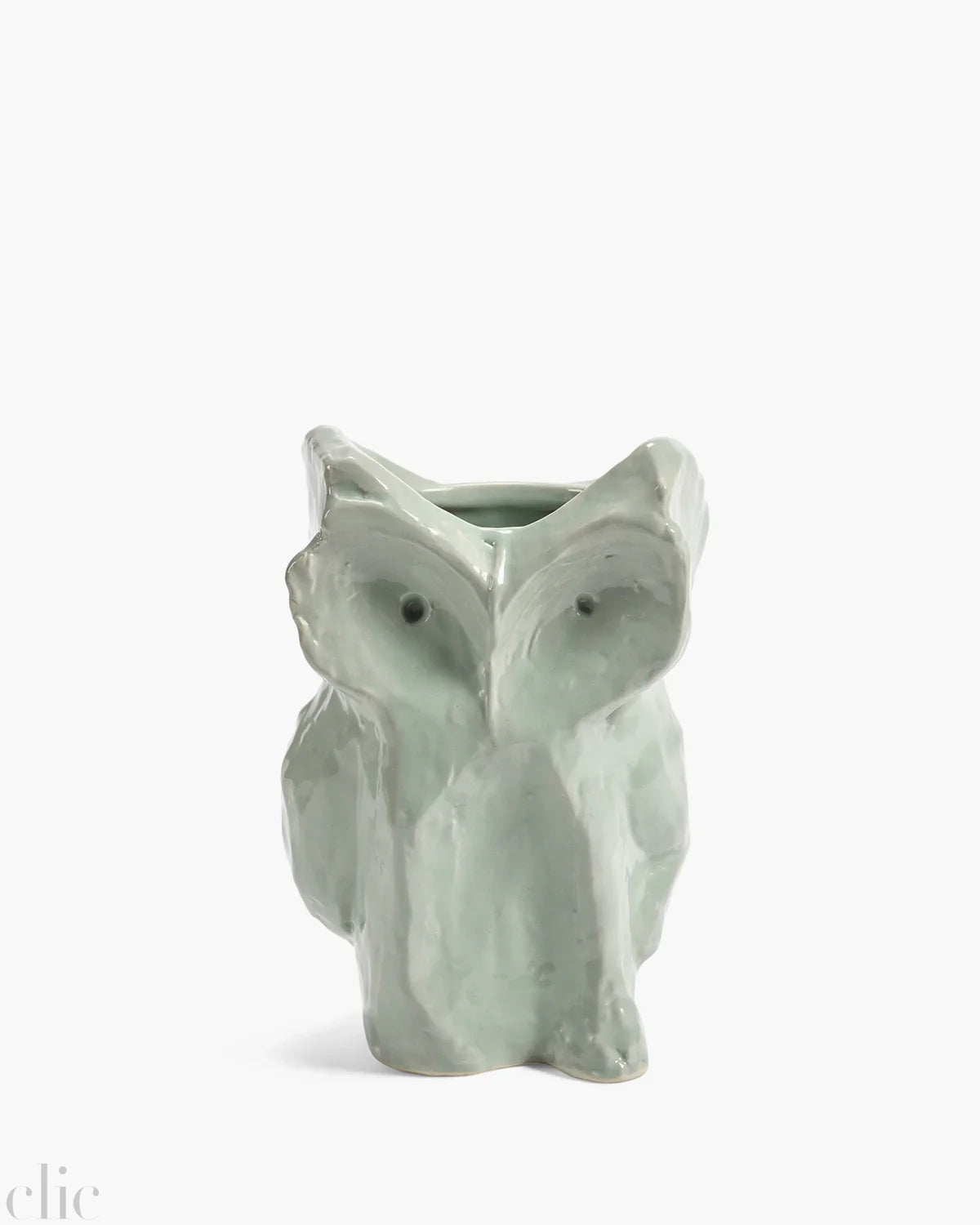Small Owl Vase in Light Blue