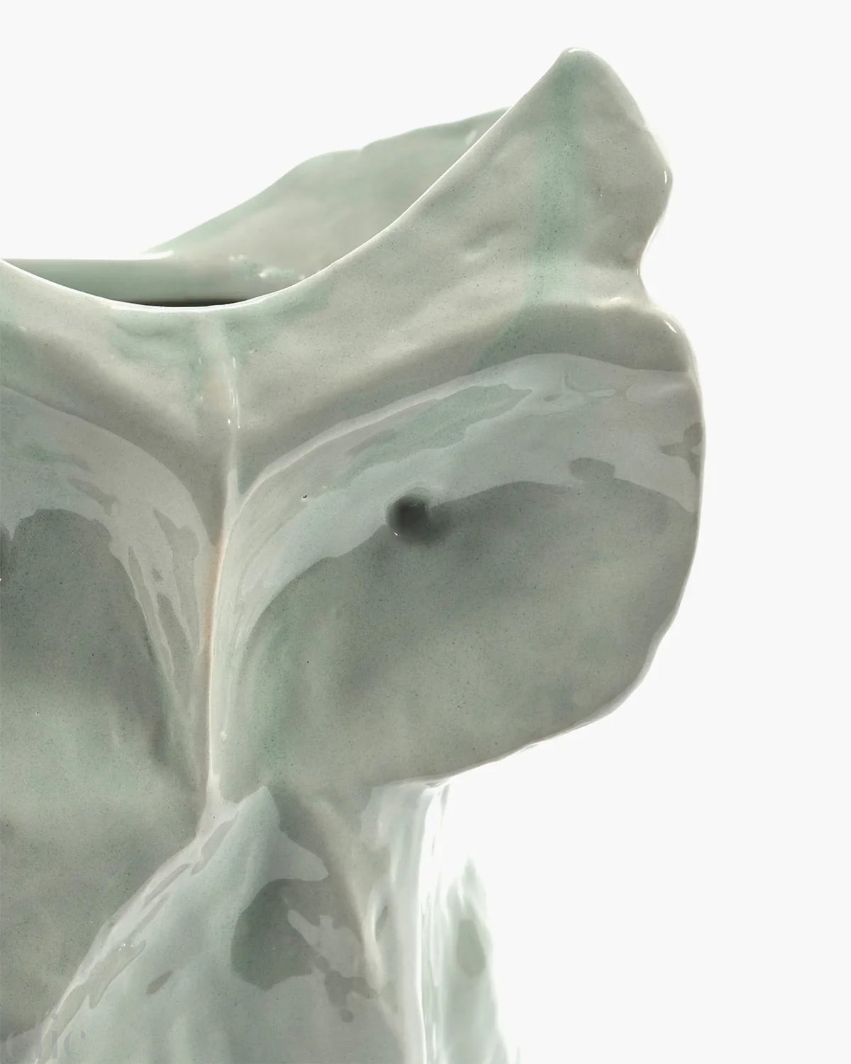Small Owl Vase in Light Blue
