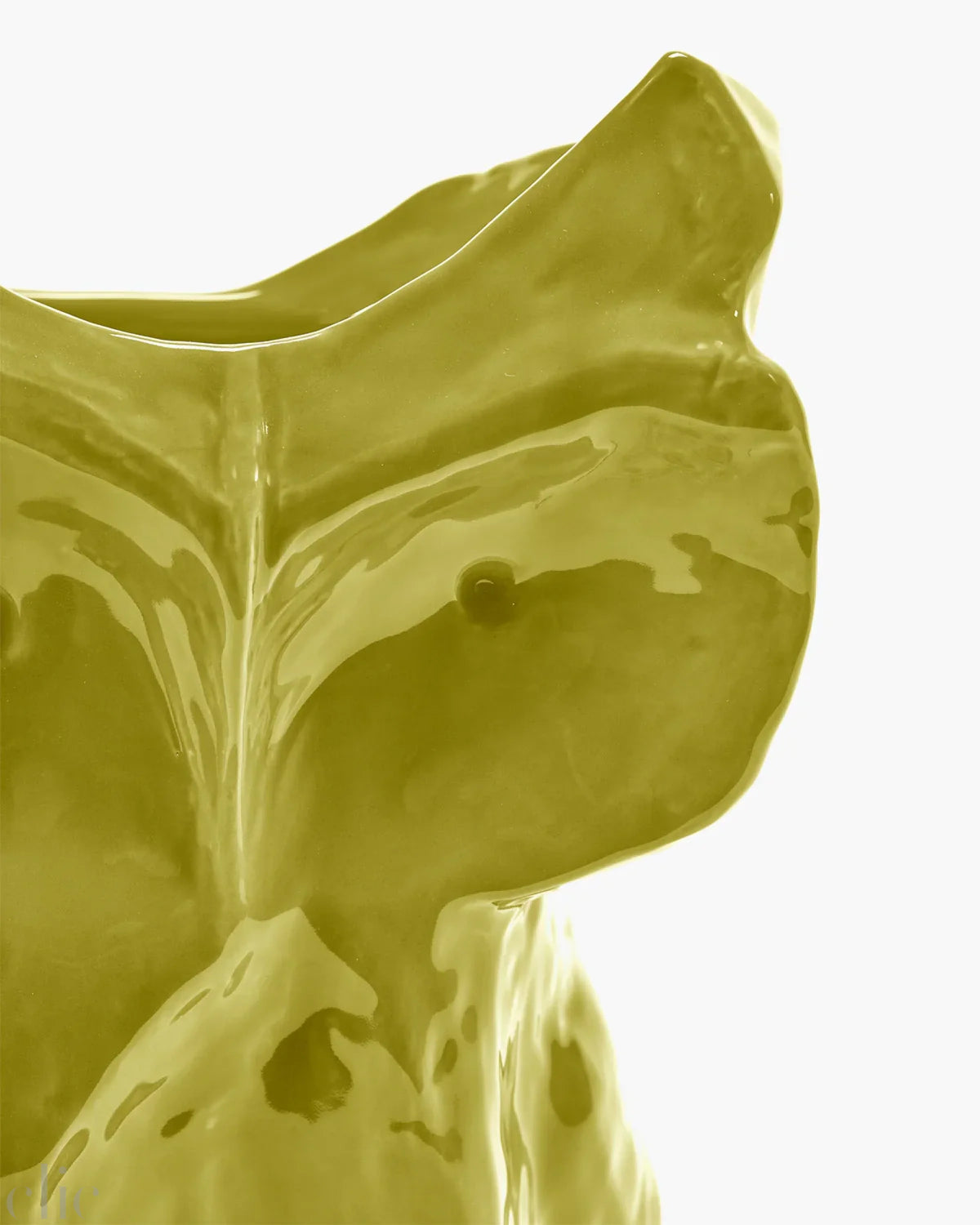 Large Owl Vase in Yellow After Midnight