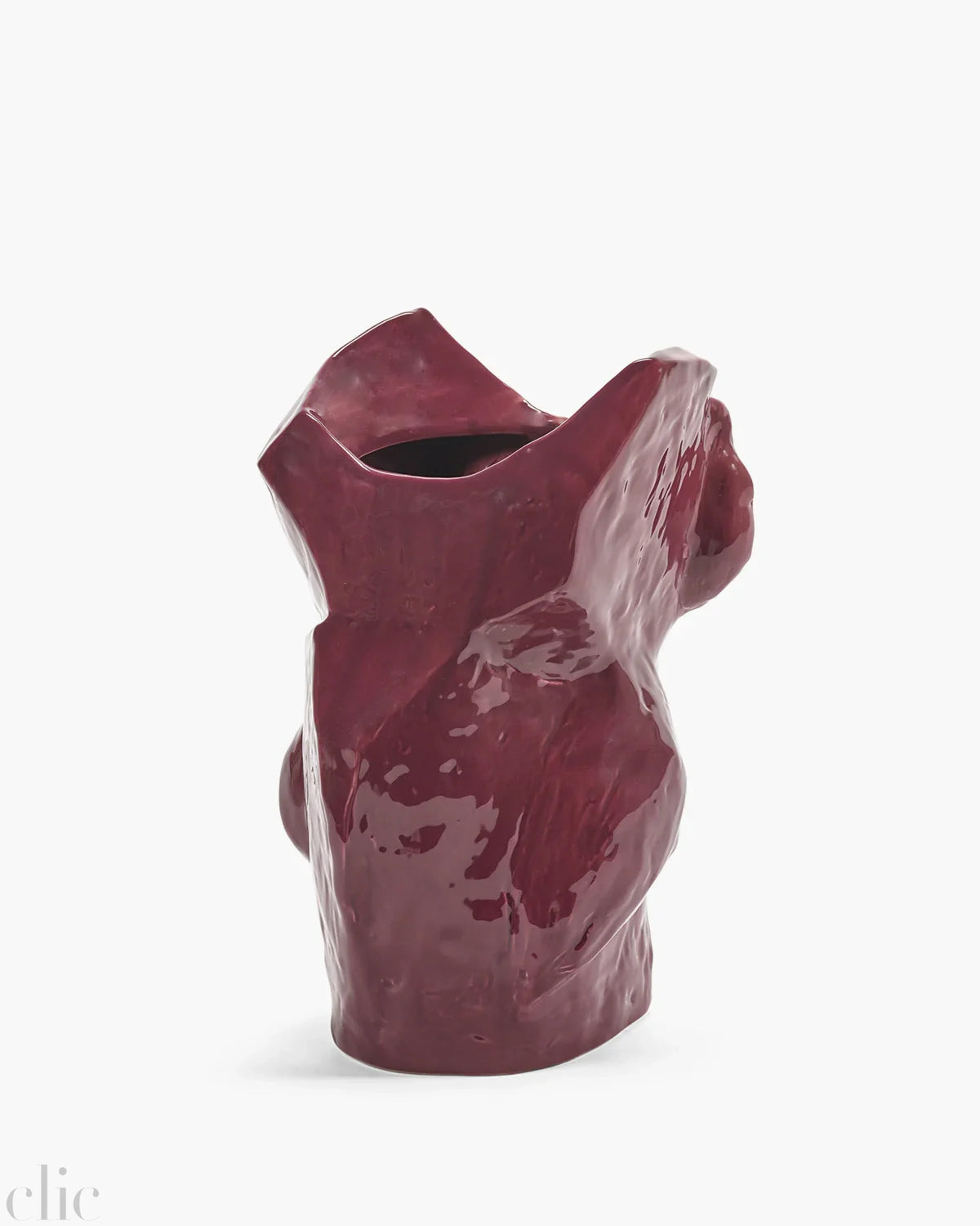 Large Owl Vases in Aubergine