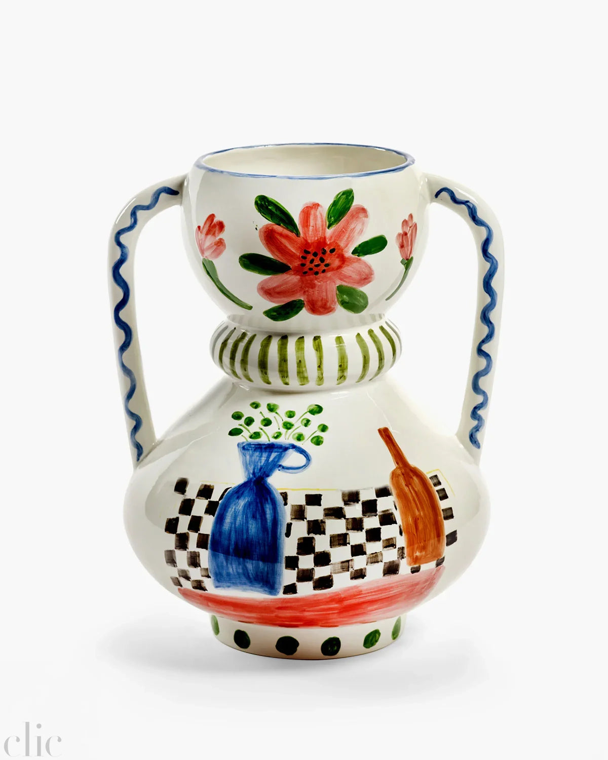 Hand Painted Mamey Vase