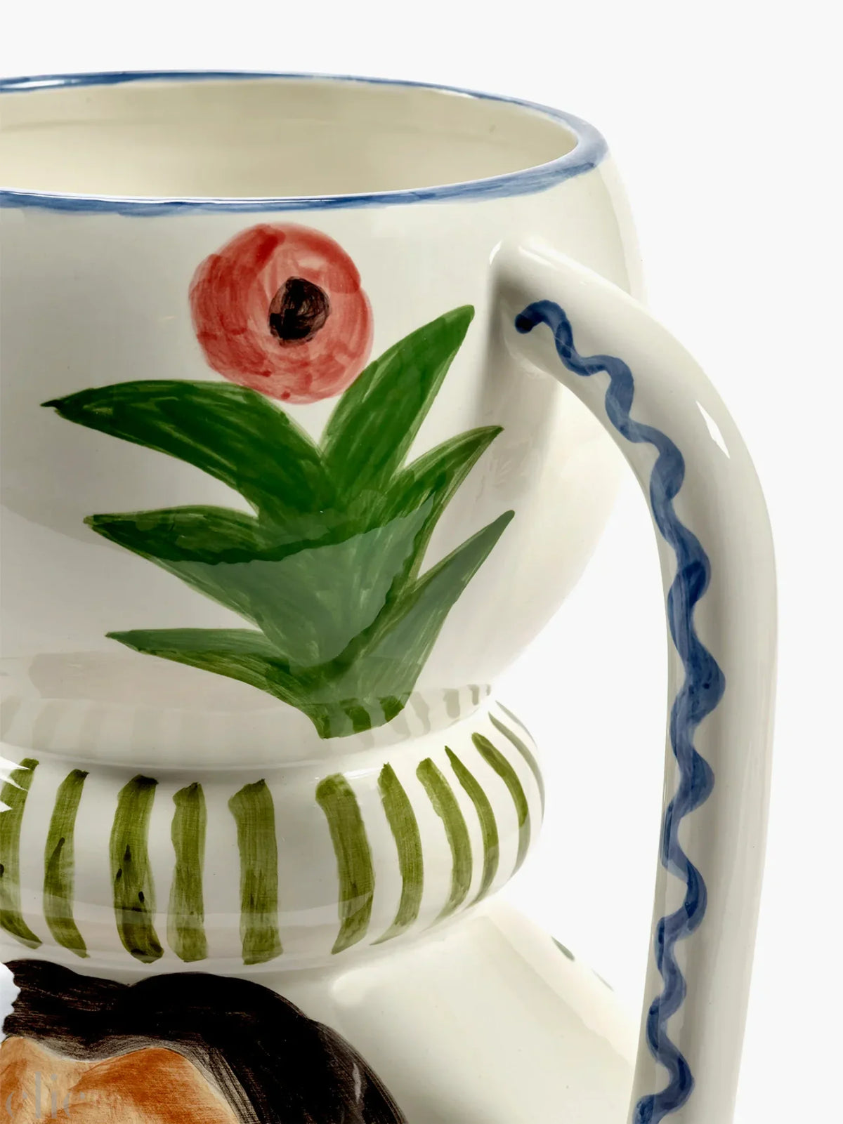 Hand Painted Mamey Vase