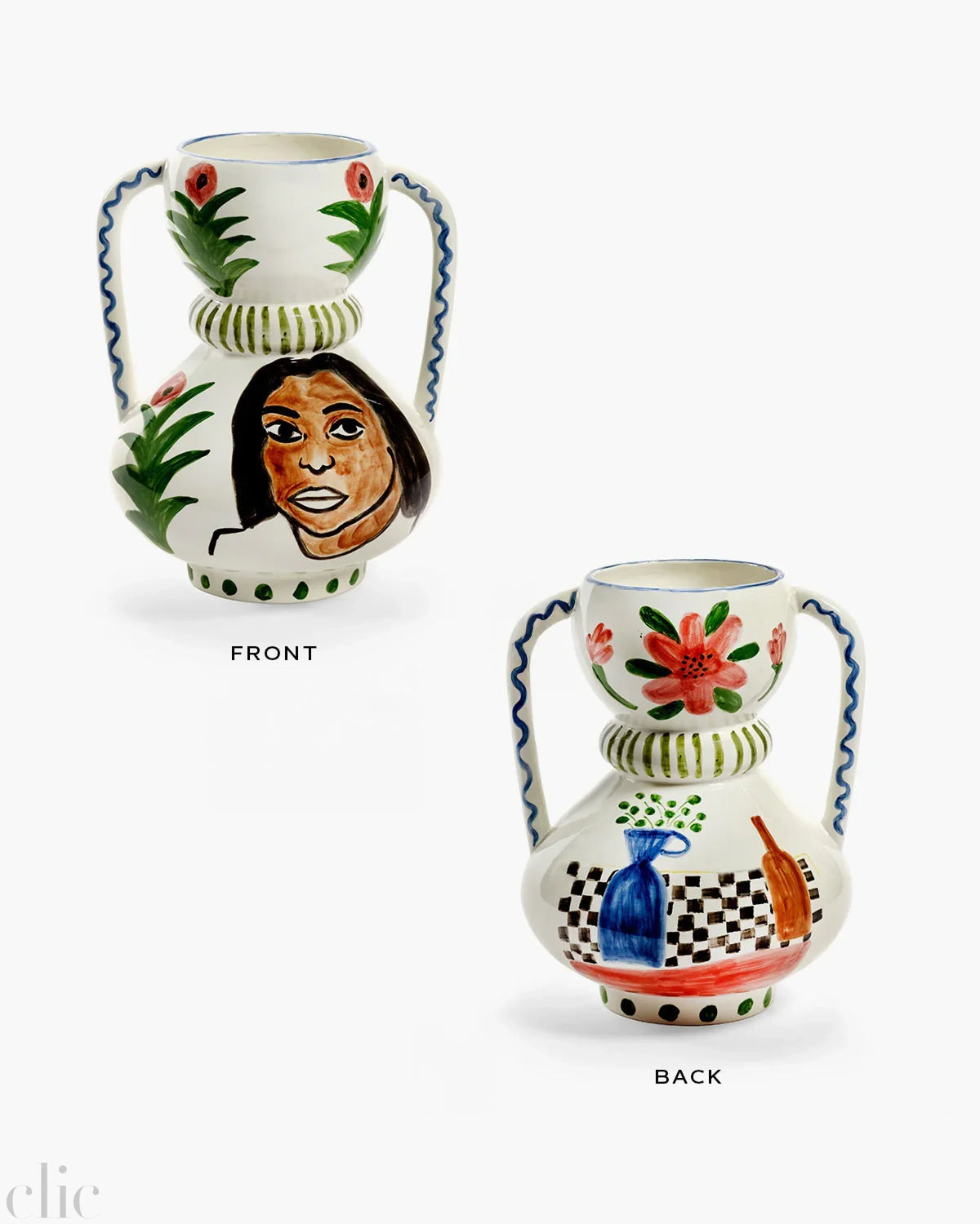 Hand Painted Mamey Vase