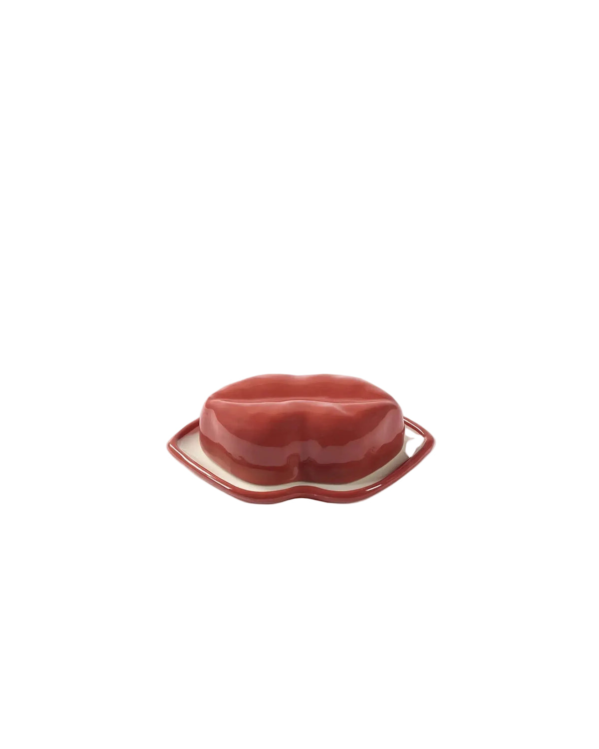 Red Lip Dish with Lid, from Serax