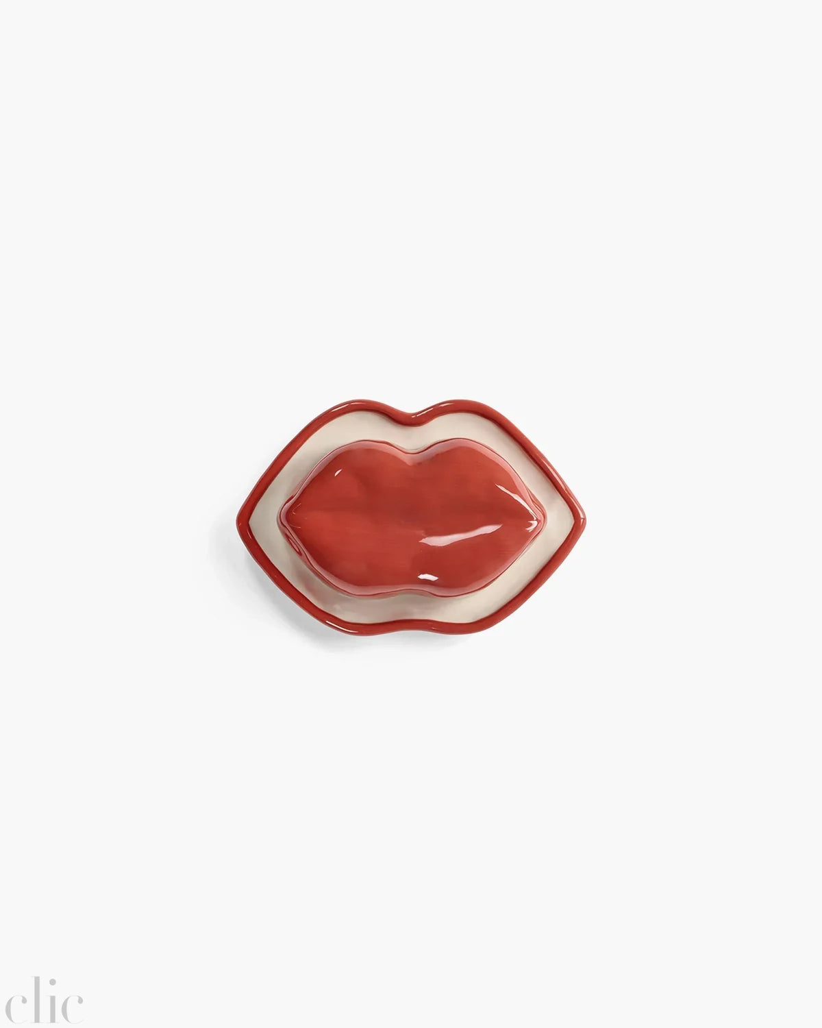 Red Lip Dish with Lid, from Serax