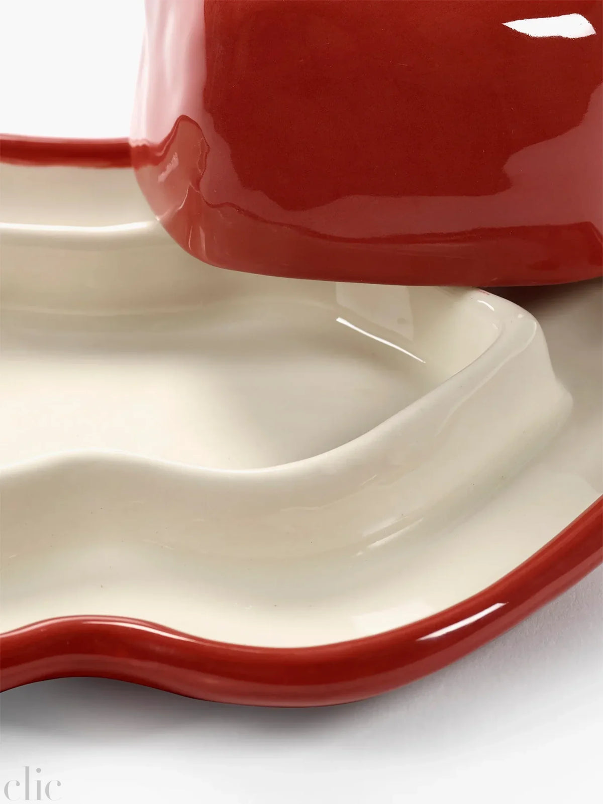 Red Lip Dish with Lid, from Serax