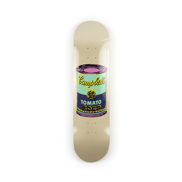 Andy Warhol Soup Skateboard from The Skateroom