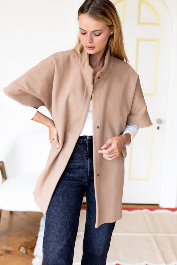 Layering Jacket in Camel, from Emerson Fry