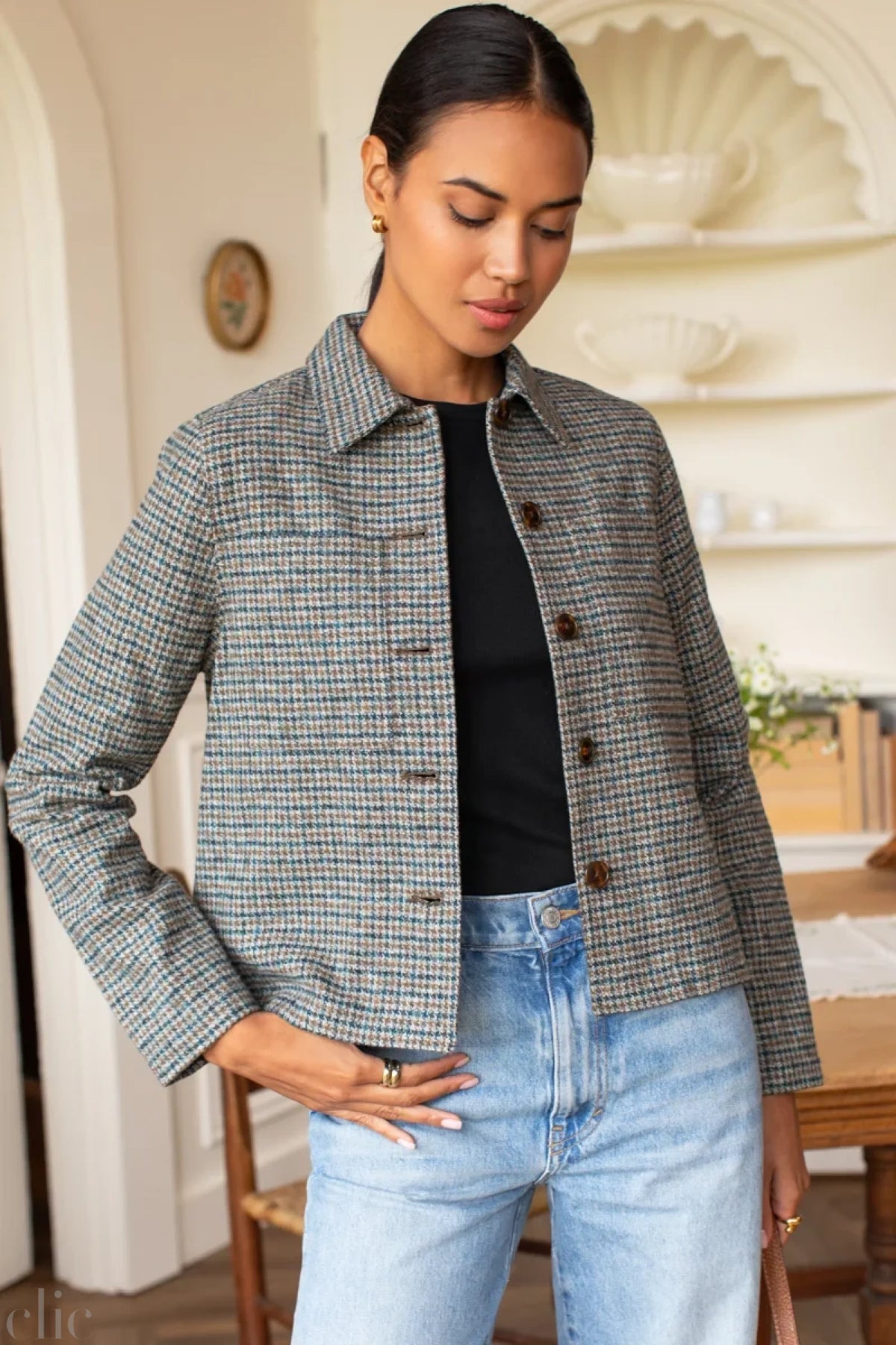 Atelier Pocket Jacket in Gun Club Check, from Emerson Fry