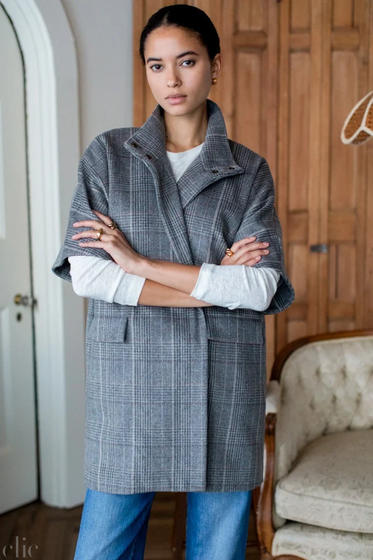 Latering Jacket in Grayson Plaid, from Emrson Fry