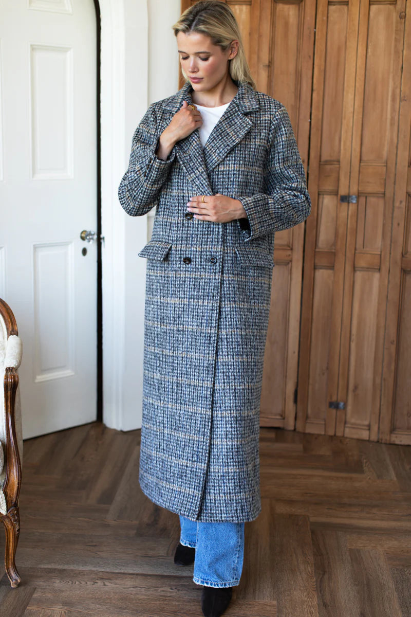 Plaid Layering Maxi Coat, from Emerson Fry