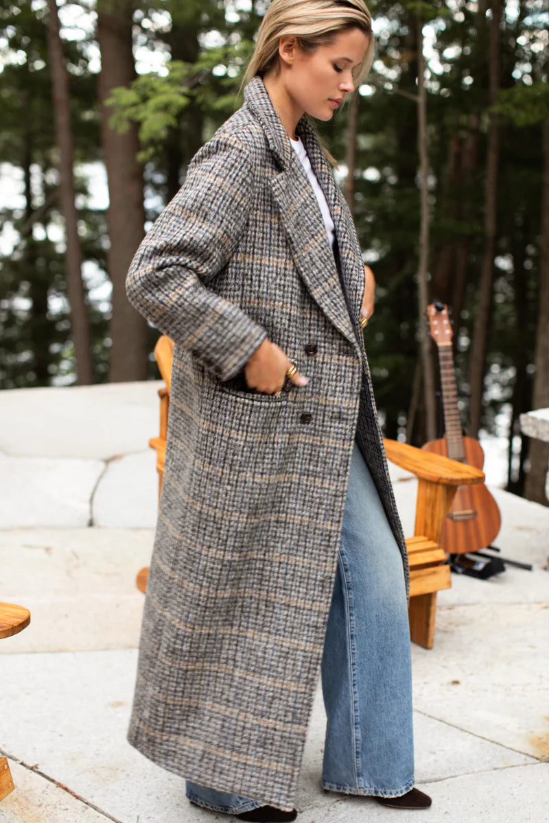 Plaid Layering Maxi Coat, from Emerson Fry