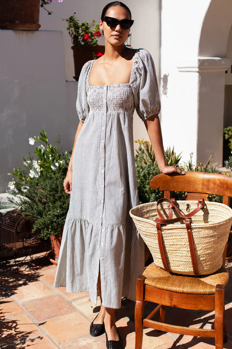 Santiago 3 Maxi Dress in Newburyport Stripe, from Emerson Fry