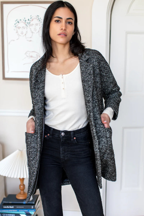 Wool Boucle Car Coat, from Emerson Fry