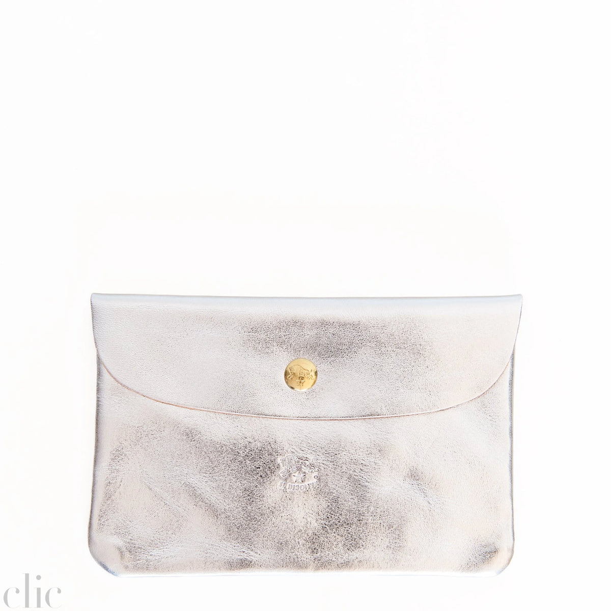 Envelope Case in Silver, from IL Bisonte