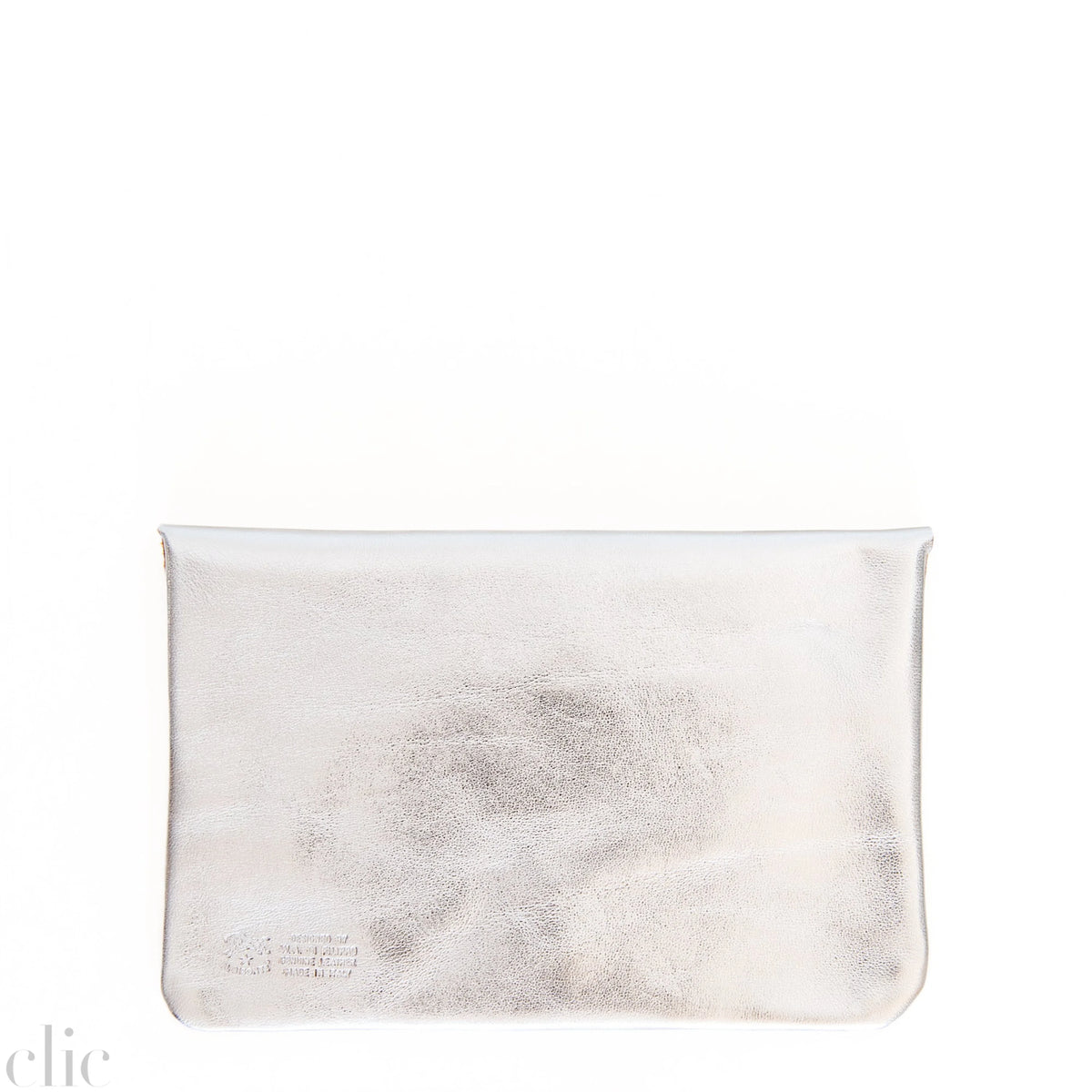Envelope Case in Silver, from IL Bisonte