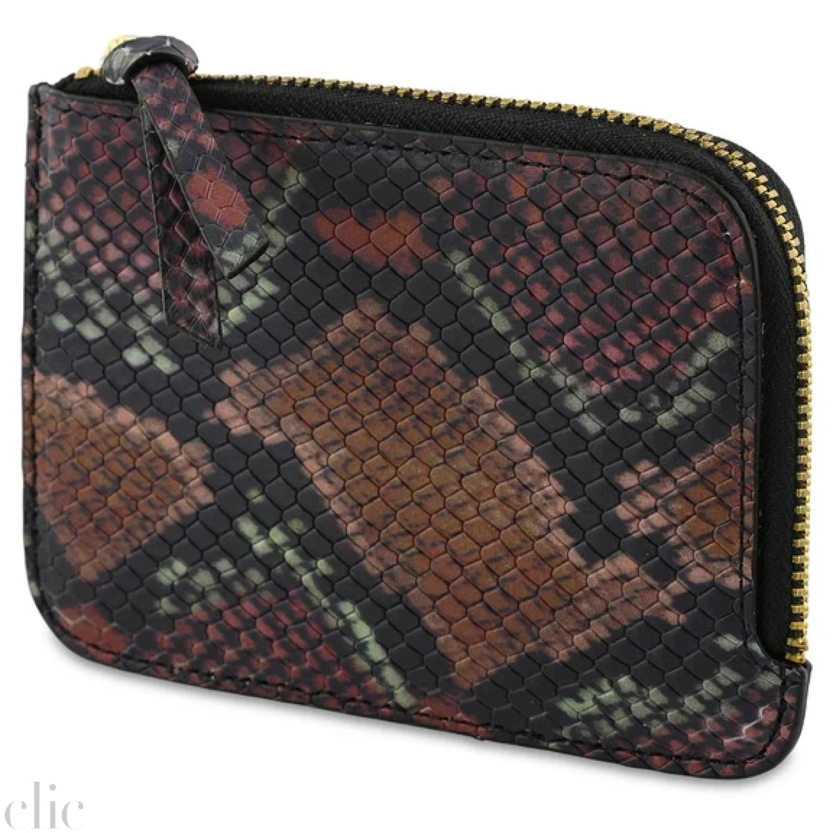 Zip Wallet in Snake Print, from Escuyer