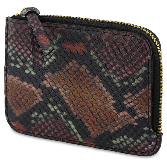 Zip Wallet in Snake Print, from Escuyer