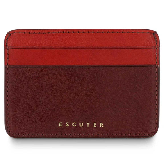 Cardholder in Burgundy and Red, from Escuyer