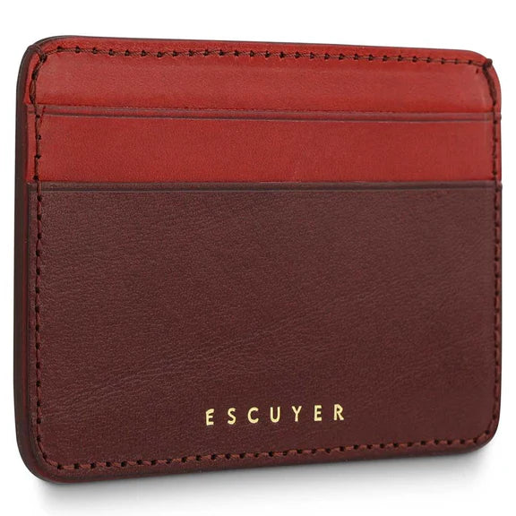 Cardholder in Burgundy and Red, from Escuyer