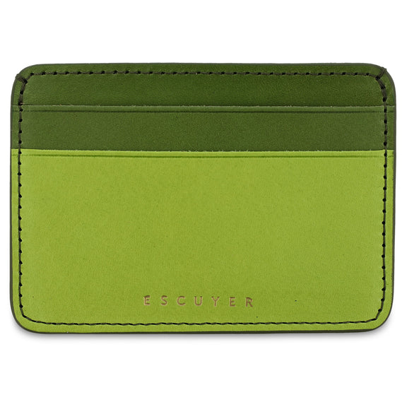 Cardholder in Clorofilla and Lime, from Escuyer