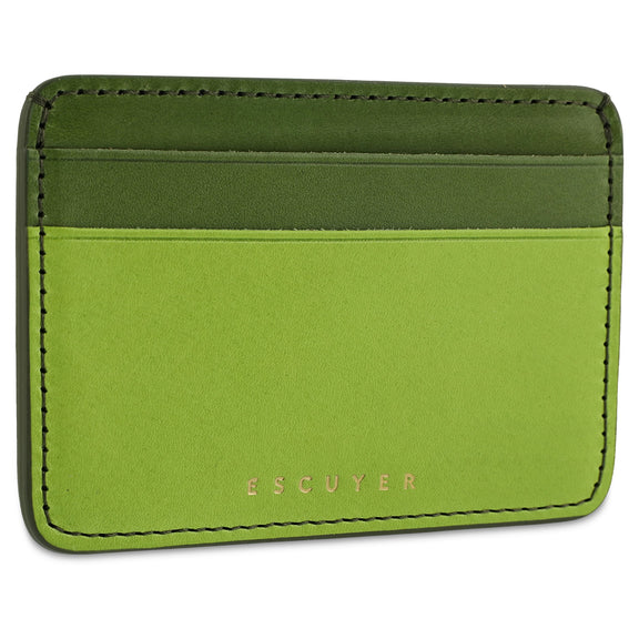 Cardholder in Clorofilla and Lime, from Escuyer