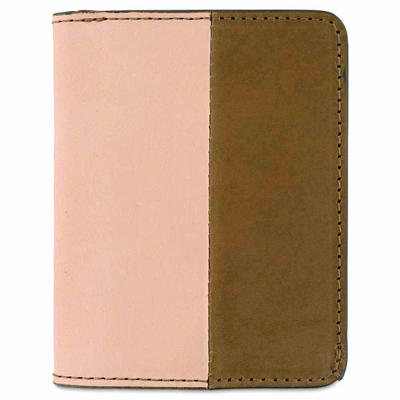Slim Wallet in Pink and Safari, from Escuyer