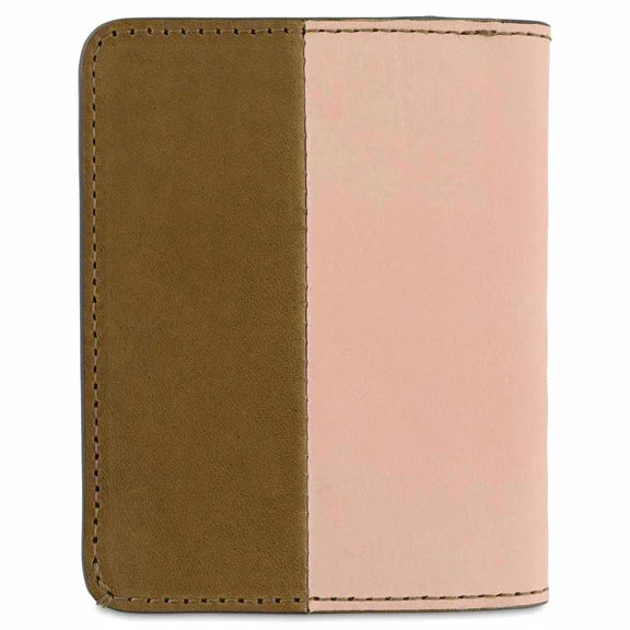 Slim Wallet in Pink and Safari, from Escuyer