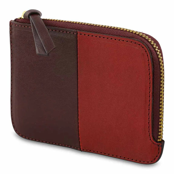 Zip Wallet in Burgundy and Red, from Escuyer