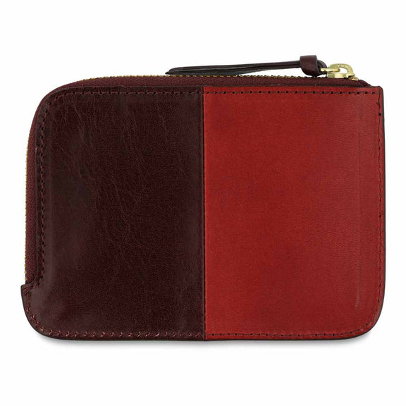 Zip Wallet in Burgundy and Red, from Escuyer