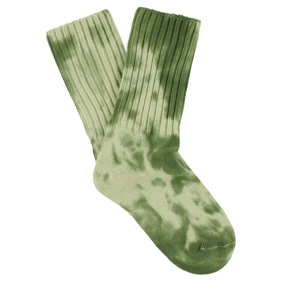 Tie Dye Socks in Olive, from Escuyer