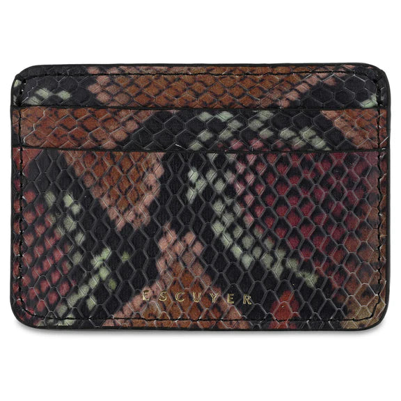 Cardholder in Snake Print, from  Escuyer