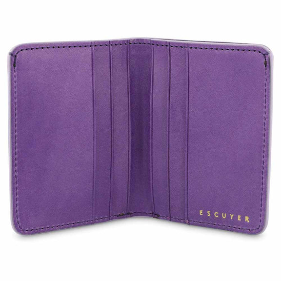 Slim Wallet in Violet, from Escuyer