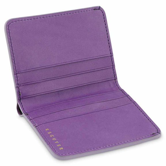 Slim Wallet in Violet, from Escuyer