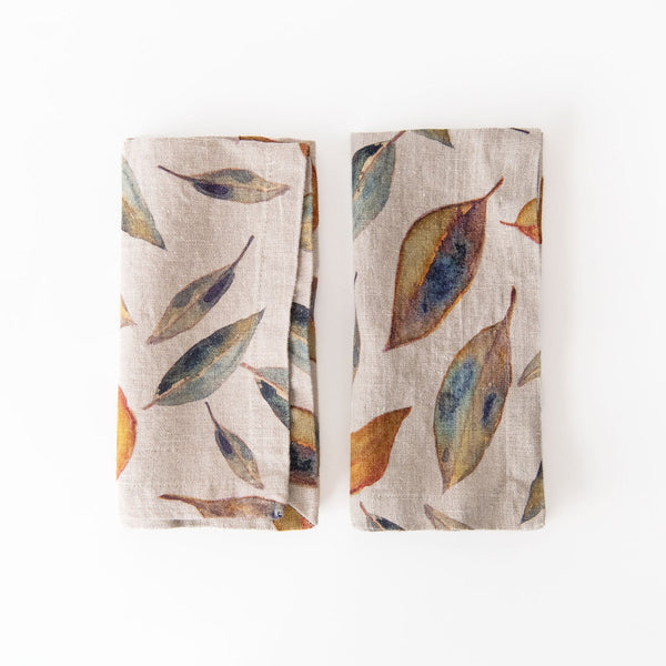 Golden Fall Set of 2 Napkins 16x16, from Linen Tales