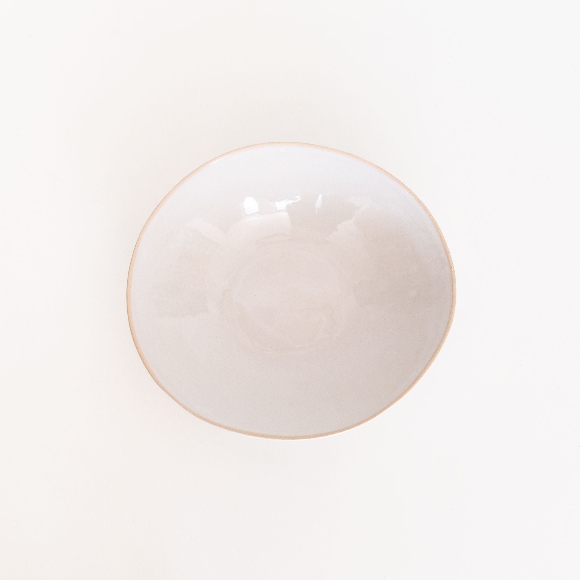 Salad Bowl Beach Sand White, from Wonki Ware