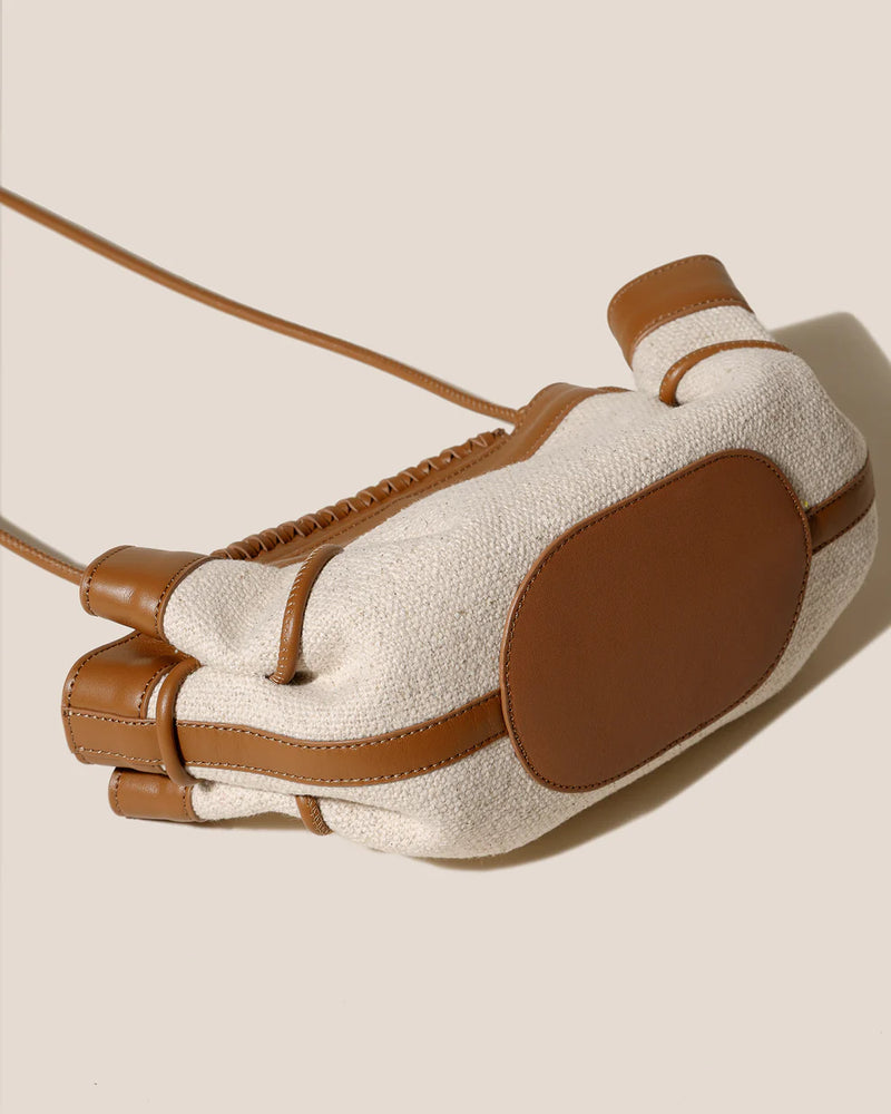 Arta Mini Canvas Bag in Natural and Tan, from Hereu