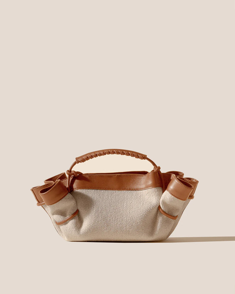 Arta Mini Canvas Bag in Natural and Tan, from Hereu