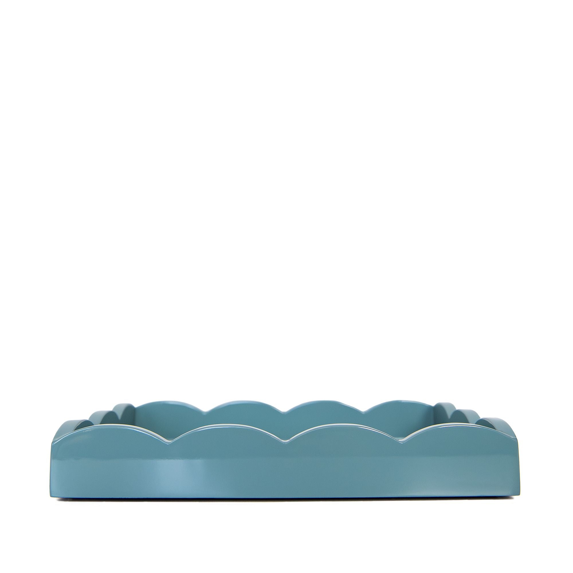 Rectangular Scallop Tray in SL Blue, from Addison