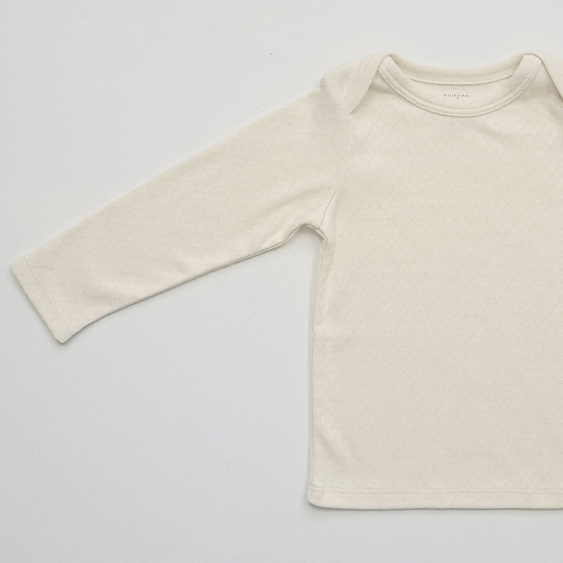 Pointelle Lap Tee, from Millesime Baby